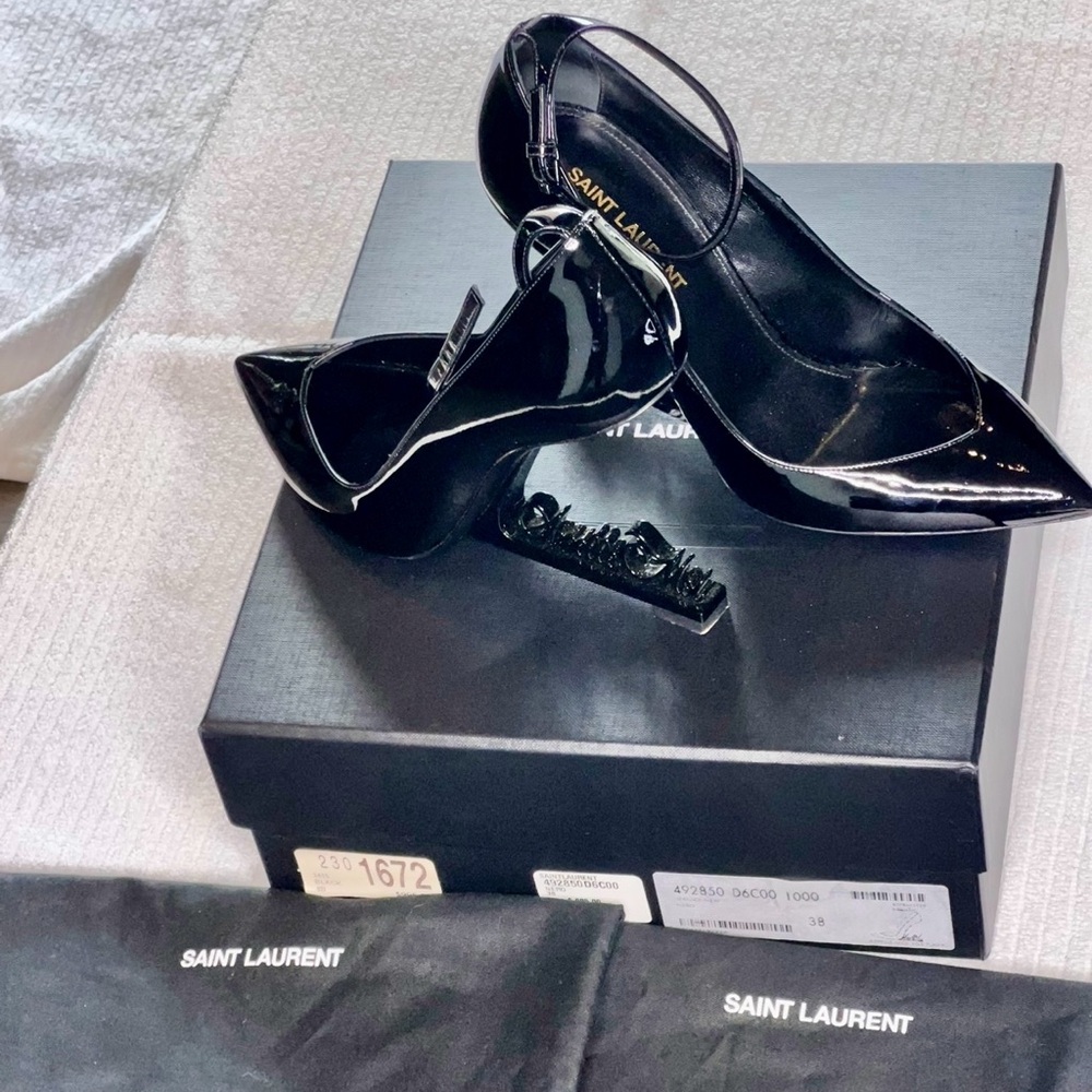 Saint Laurent Black Patent Heels